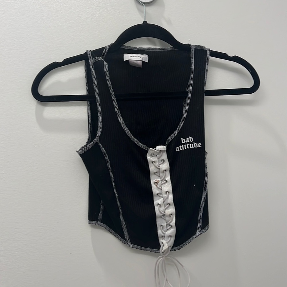 String-tie bad attitude top